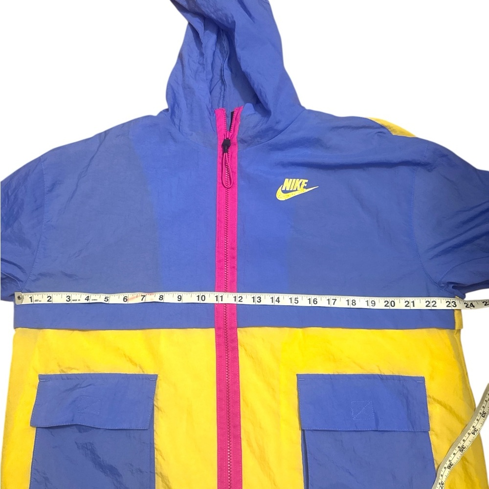 Nike Windbreaker Jacket Purple and Yellow Retro-Inspired - Size M - Picture 8 of 9